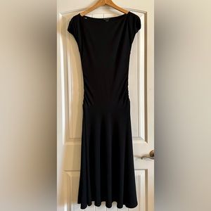 Carilyn Vaile Ruched Waist And Cap Sleeves Midi Dress.  Size Small.